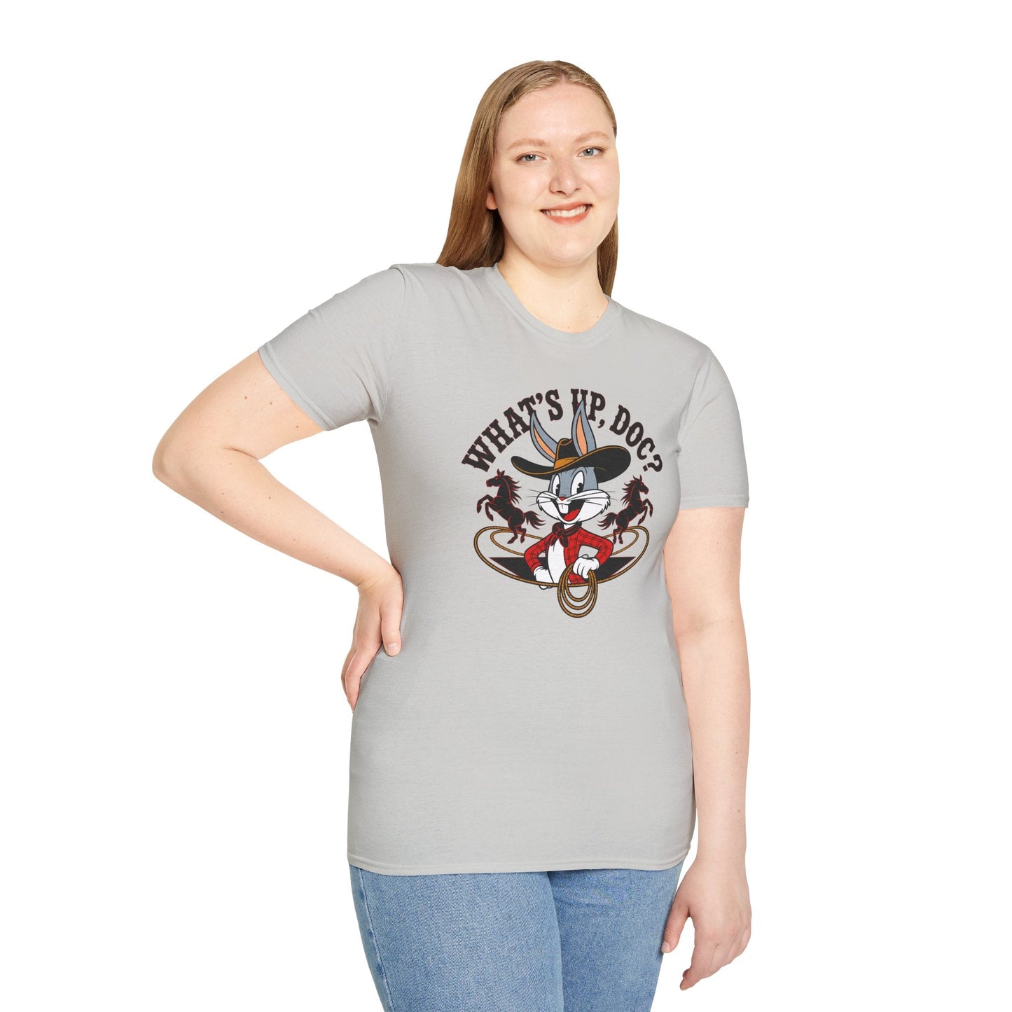 Bugs Bunny Shirt Unisex Cartoon T Shirt With Animation Design Softstyle Gildan 64000