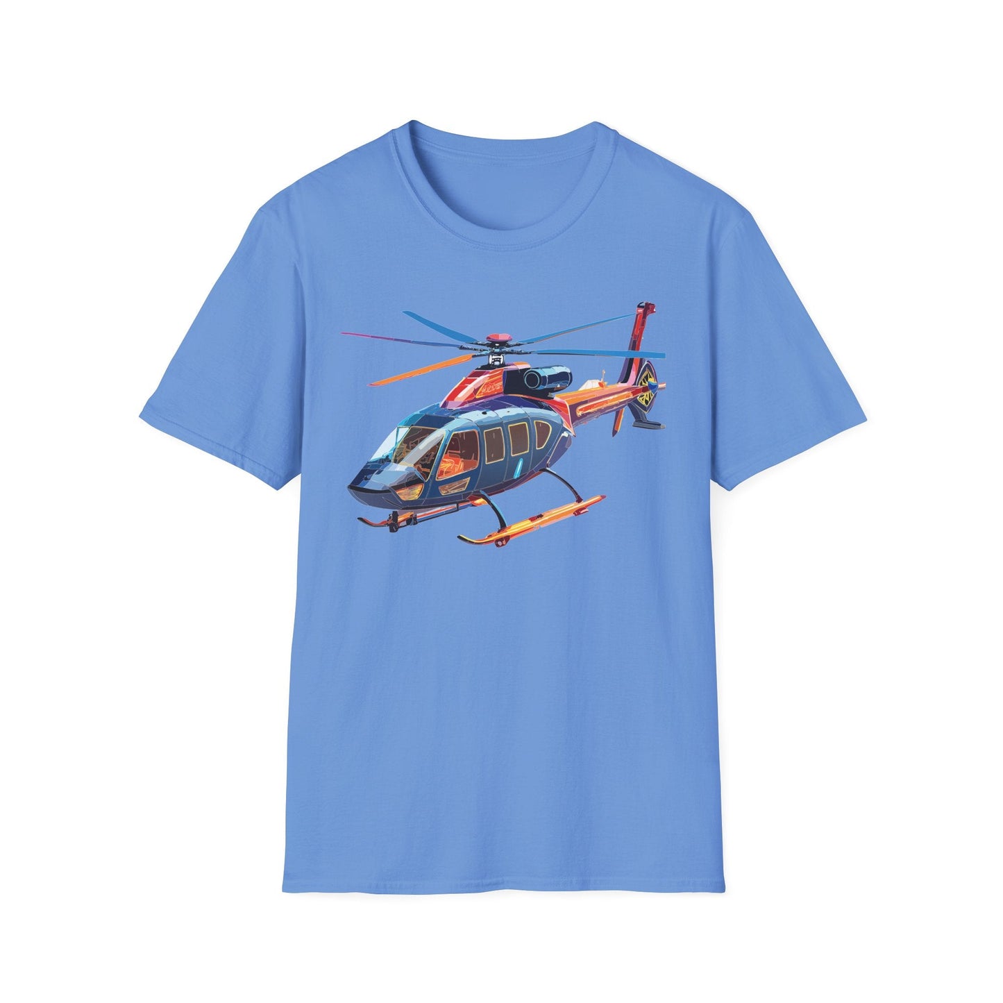 Chopper Helicopter Graphic T Shirt Unisex Softstyle Cotton Short Sleeve Artwork Design