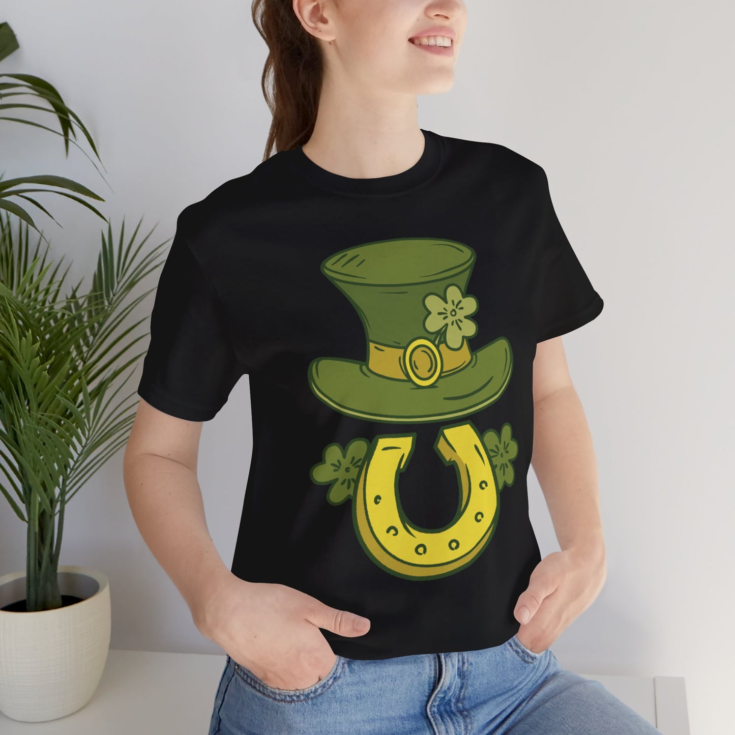 Unisex Cotton Tee Shirt with Lucky Prints