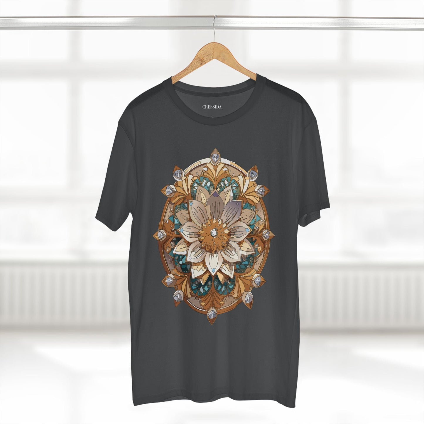 Floral Graphic T-Shirt Unisex 100 Cotton Art Design with Antique Flowers Tee 16