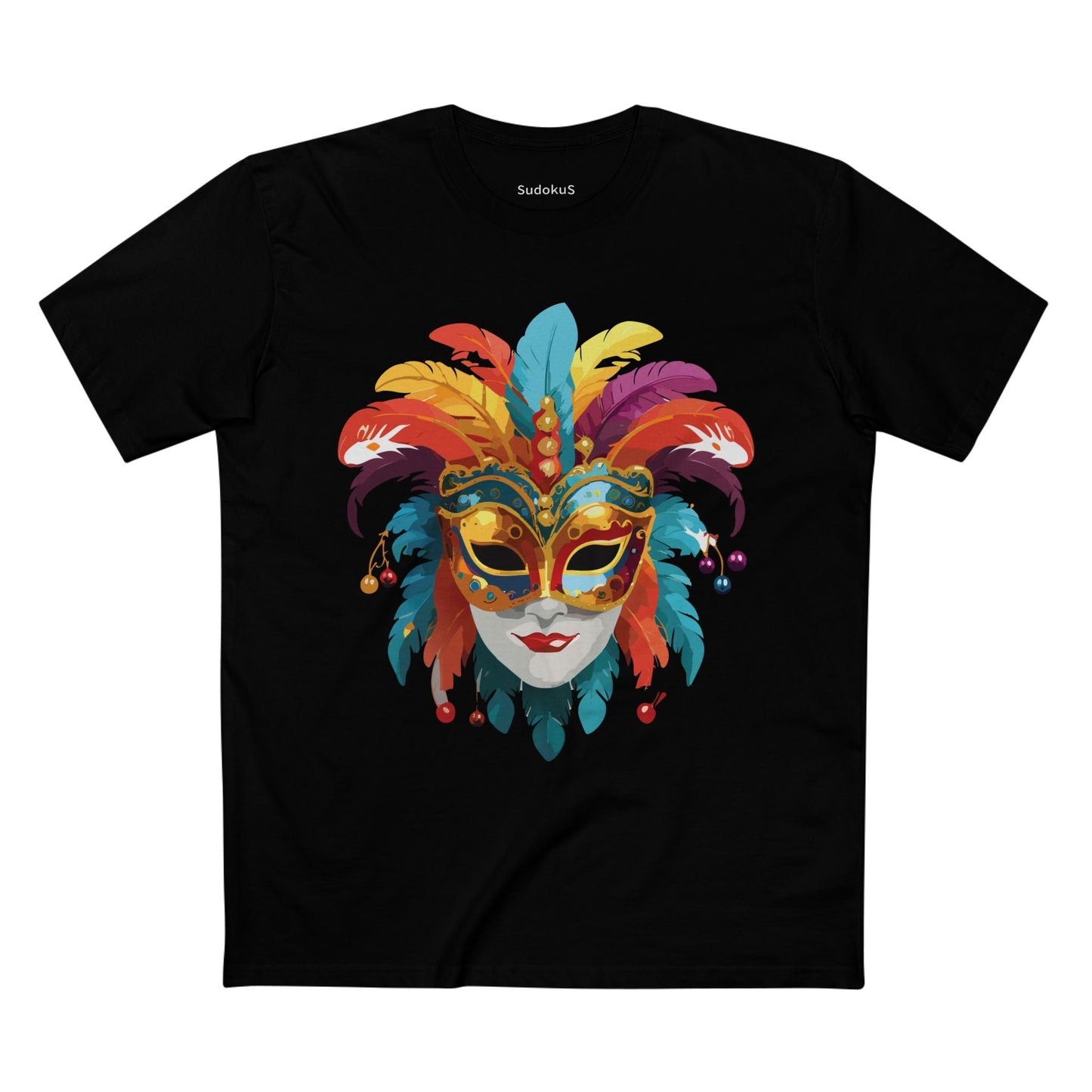 Mask Graphic Unisex 100 Cotton Staple Tee 10