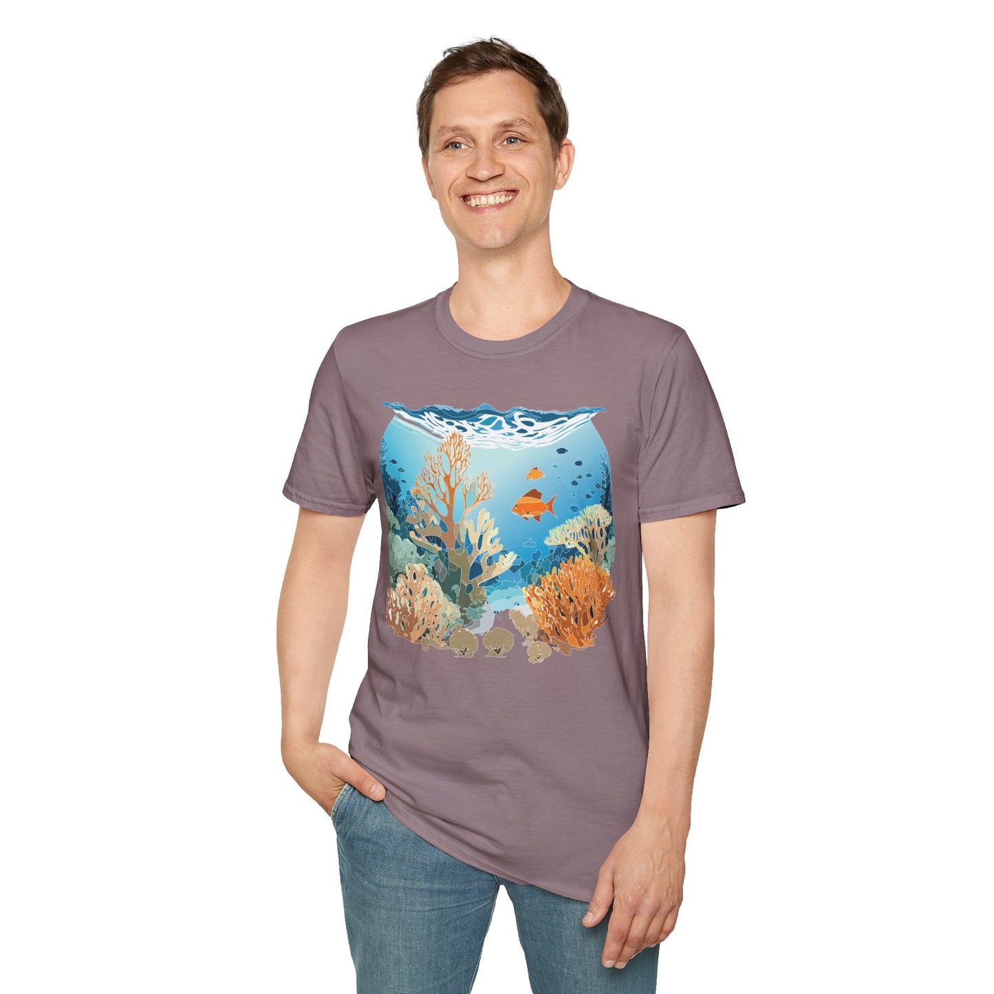 Ocean Tee Shirt Unisex Gildan Softstyle Cotton Tee Shirt 64000 Lightweight Breathable Comfort