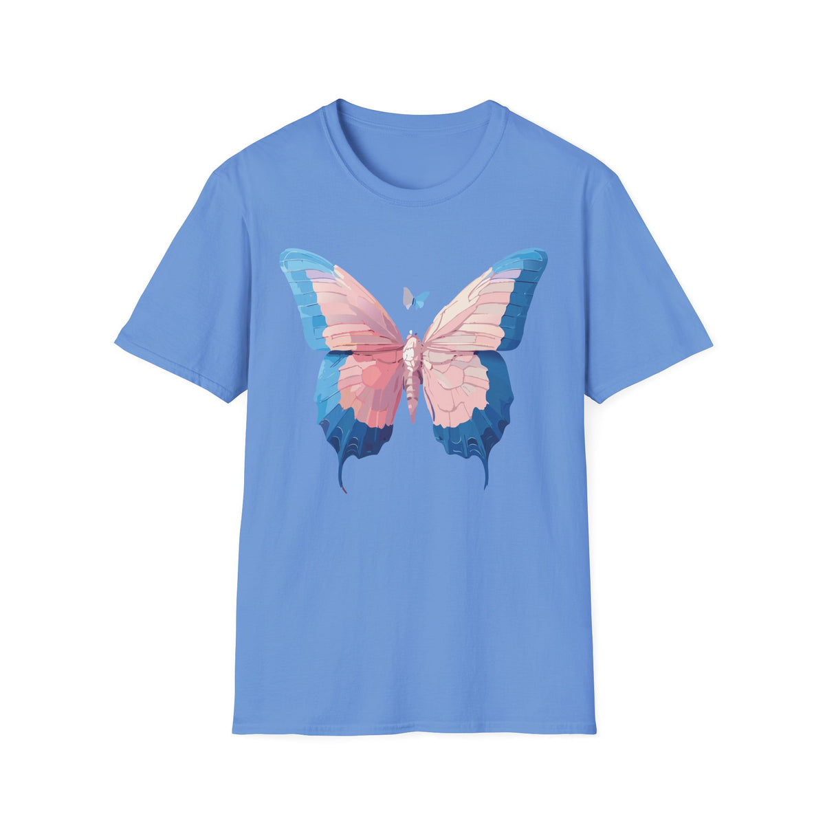 Butterfly Graphic T-Shirt — Pastel Pink & Blue Wing Graphic Tee Unisex 100 Cotton Gildan T-Shirt