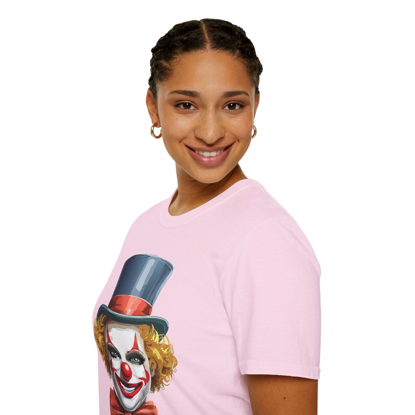 Clown Shirt T Shirt With Clown Funny Man Circus Shirt Scary Man Tee Unisex Gildan Softstyle 64000