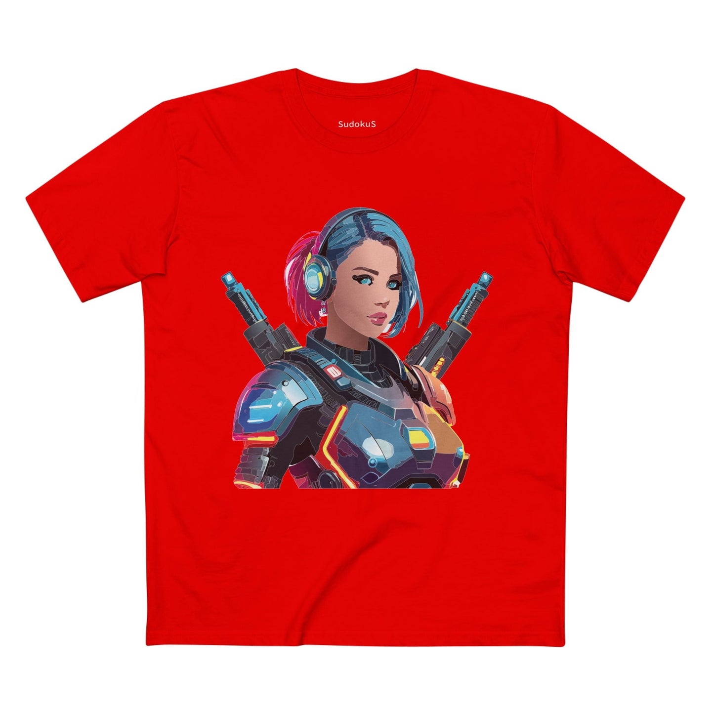 Army-woman Graphic Unisex 100 Cotton Staple Tee 8