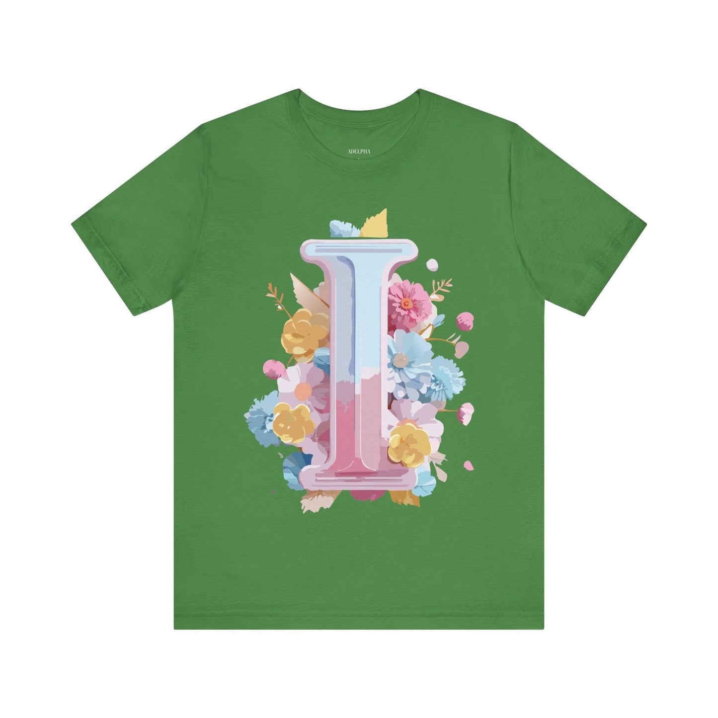 Letter I Shirt Unisex Graphic Tee Vintage Inspired Adelpha Art Design Short Sleeve