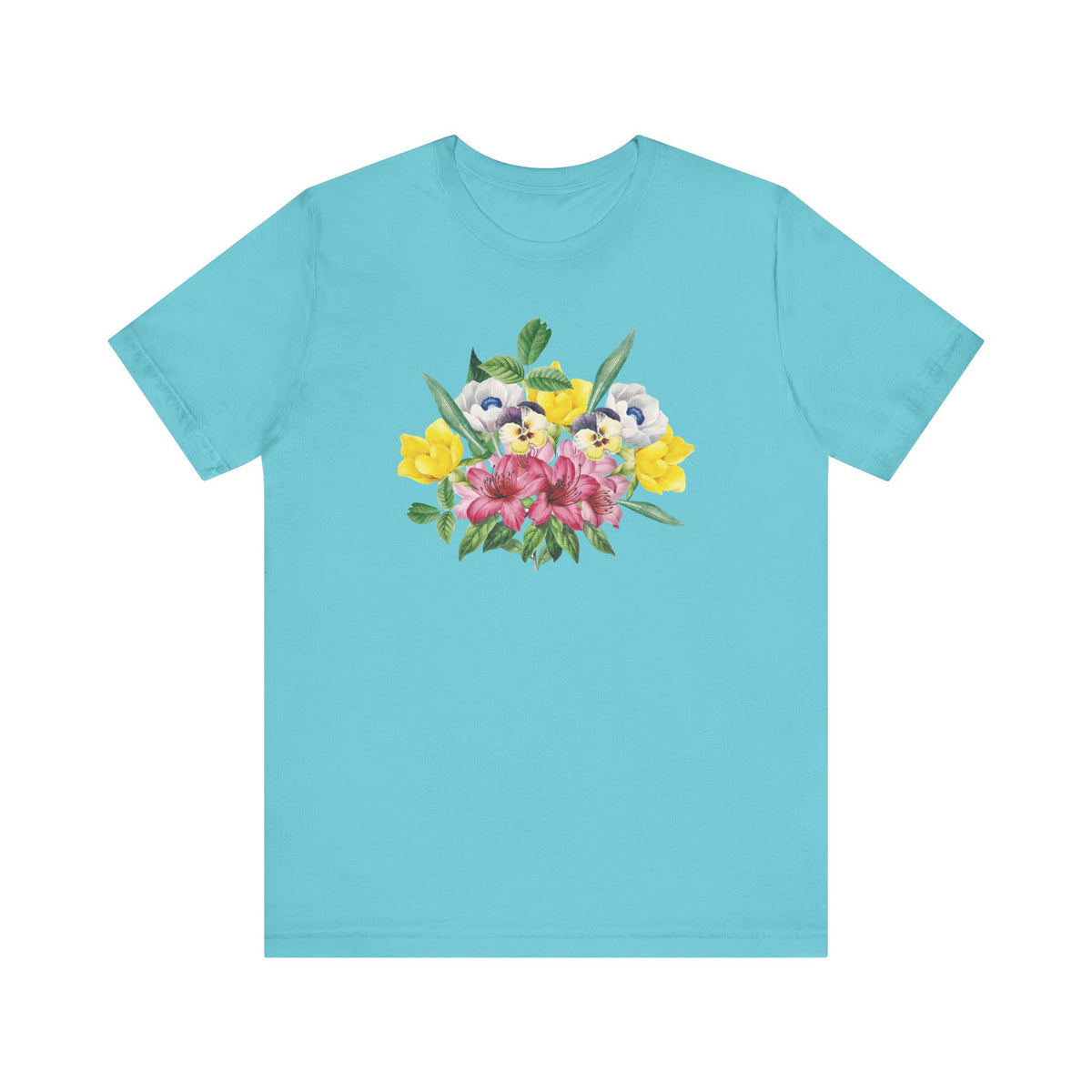 Floral Graphic Tee Shirt - Bella+Canvas Unisex 100 Cotton 49