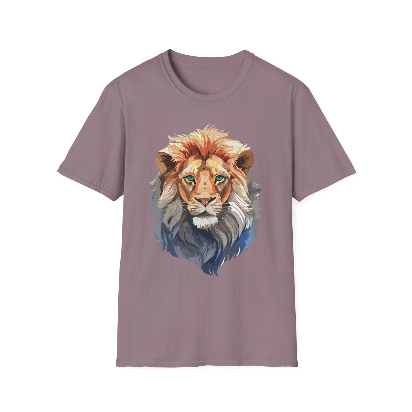 Floral Lion Shirt Unisex Tee Softstyle Gildan 64000 Comfort Fit