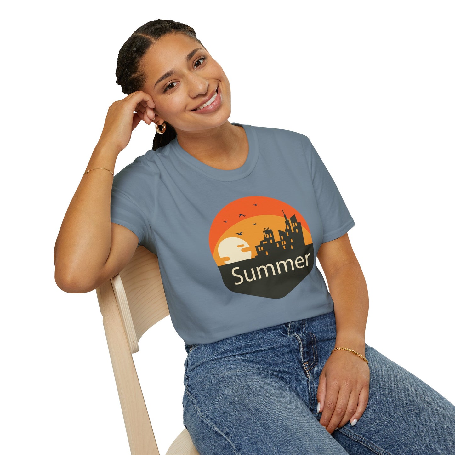 Summer T-Shirt, Summer Design Shirts, Art Tee Shirt with Summer Design - 6