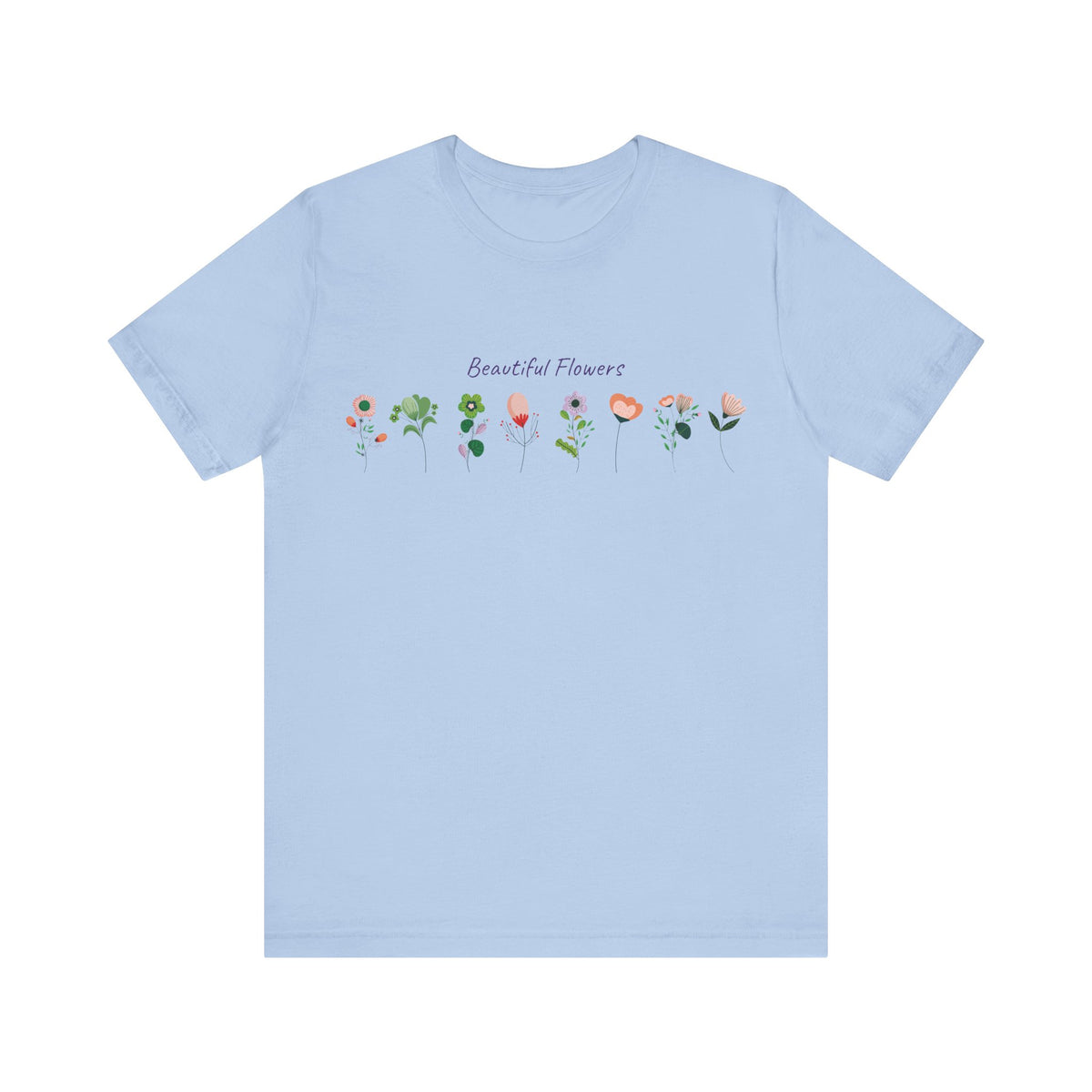 Floral Graphic Tee Shirt - Bella+Canvas Unisex 100 Cotton 51