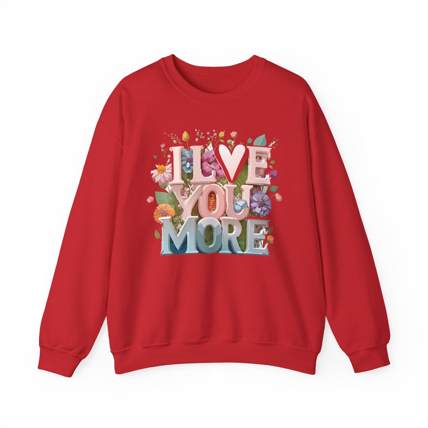 Floral Love Sweatshirt Unisex Crewneck Valentine Day Floral Print Cozy Winter Wear