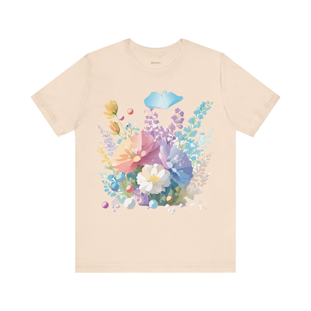 Floral Graphic Tee Shirt - Bella+Canvas Unisex 100 Cotton 1