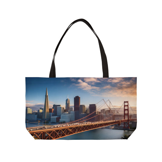 San Francisco Print Big Bag High-Quality 100% Spun Poly 24x13 Canvas Art Bag C-1