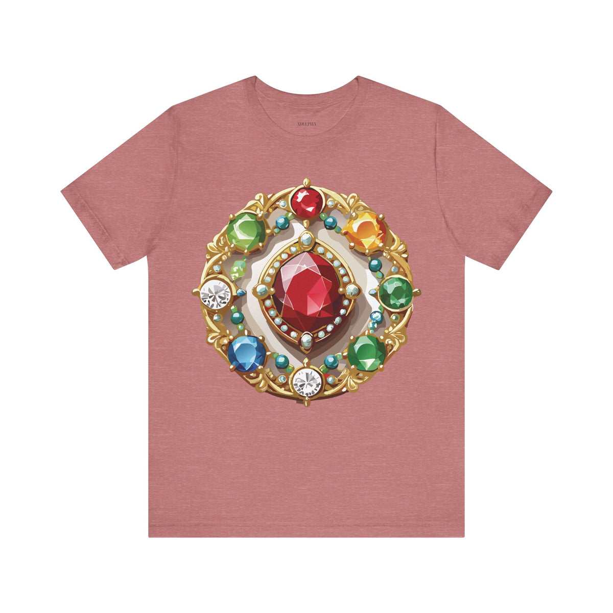 Jewelry Graphic Unisex Cotton Bella+Canvas Tee with Art Design n127