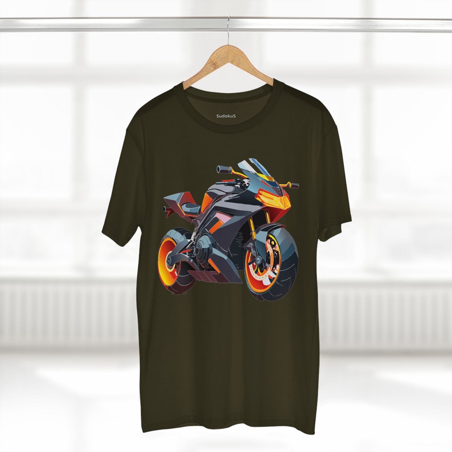 Moto Bike Graphic Unisex 100 Cotton Staple Tee 21