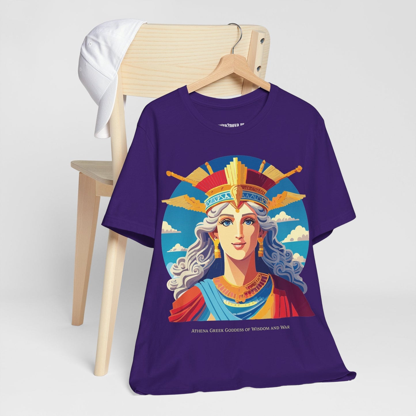 Athena Goddess Shirt Unisex Graphic Tee With Original Retro2Nova Artwork Vintage Inspired