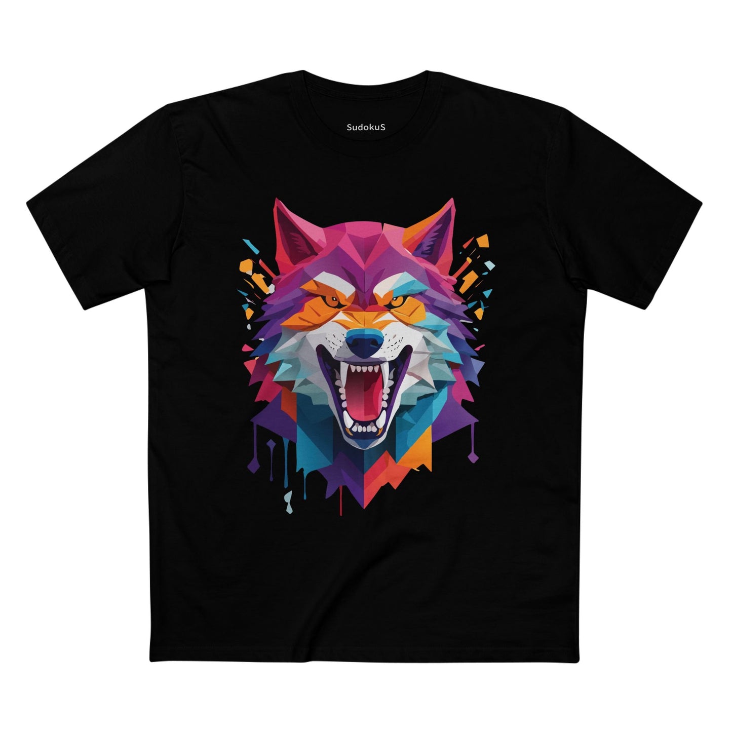 Wolf Graphic Unisex 100 Cotton Staple Tee with Animal Design Artwork 17