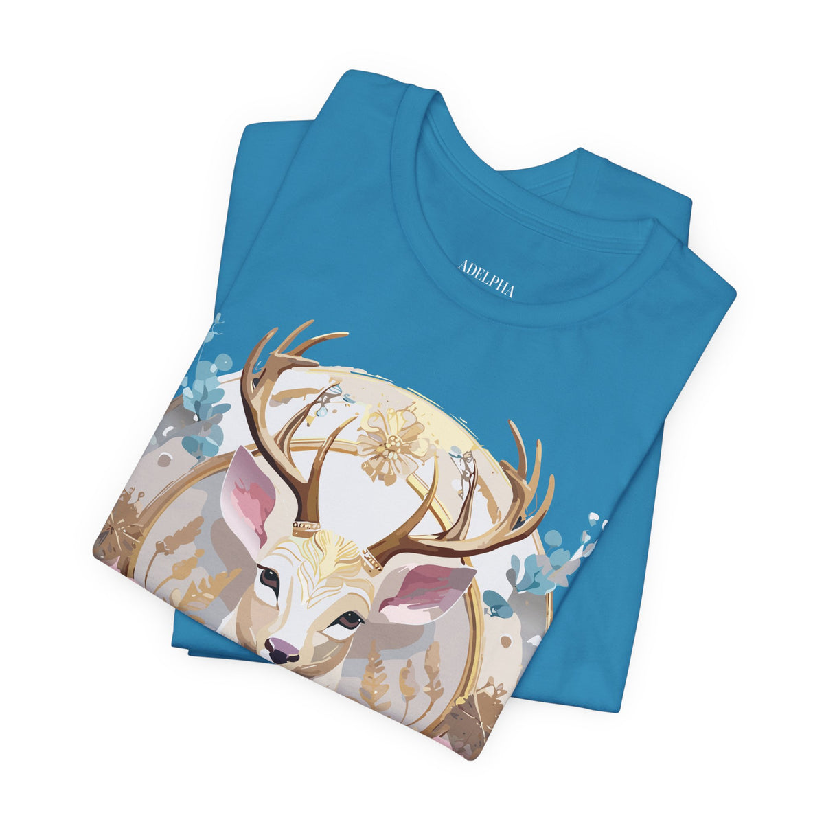 Medallion Graphic Unisex Cotton Bella+Canvas Tee with Art Design d80