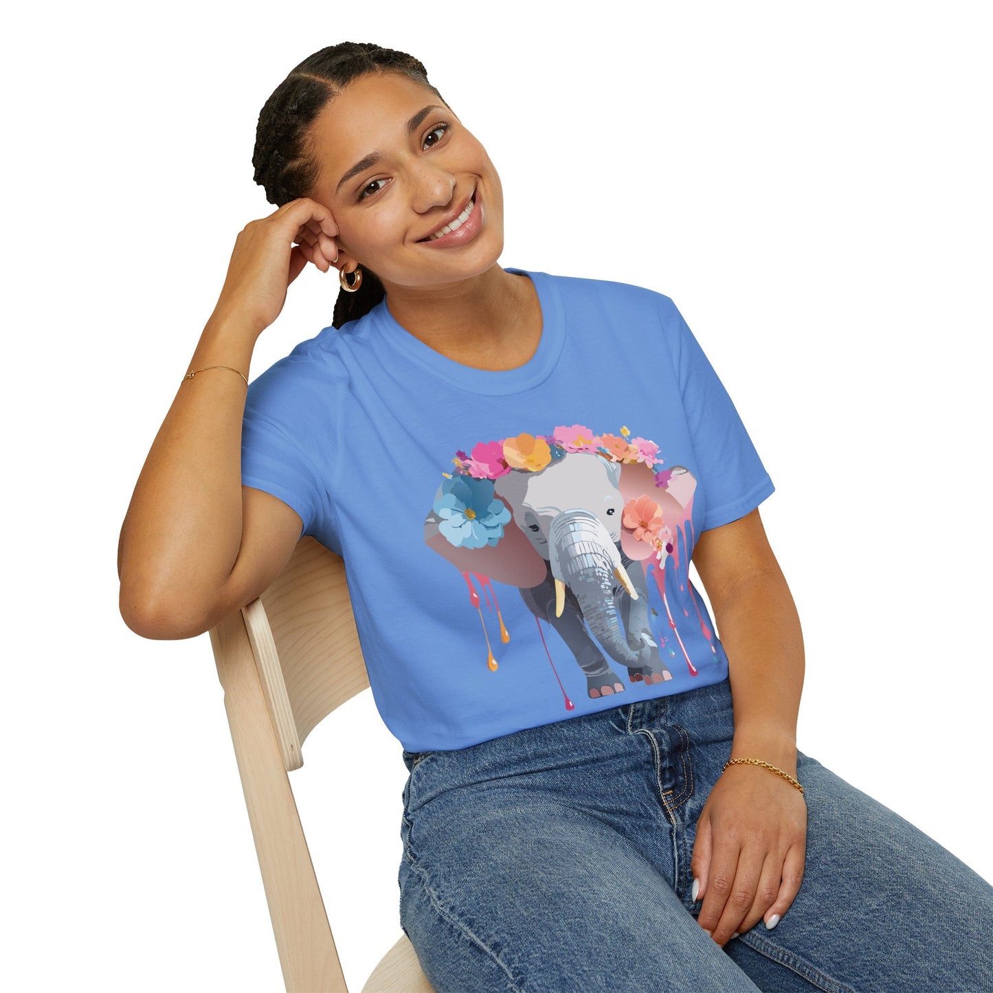 Elephant T Shirt Unisex Softstyle Gildan 64000 Elephant On T Shirt Animation Animals Tee