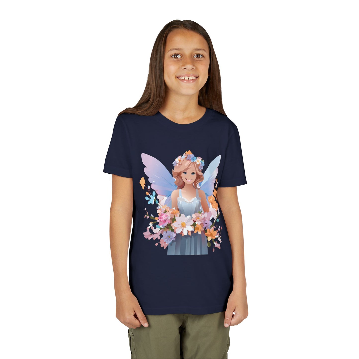 Enchanting Fairy Floral Youth Short Sleeve Tee - Perfect for Spring Celebrations (9-14)