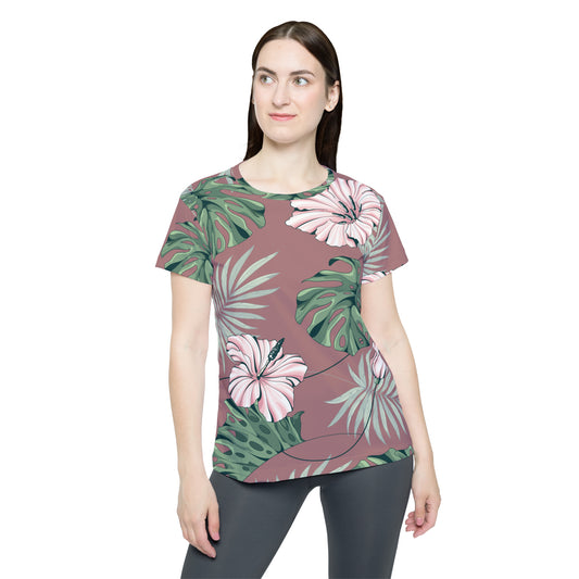 Poly Jersey Tee Shirt with floral prints