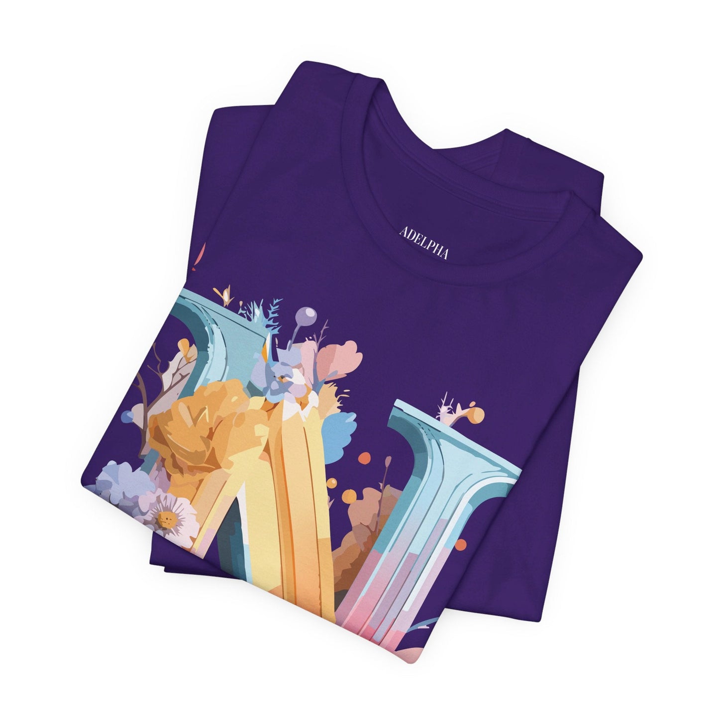 Letter N Shirt Unisex Graphic Tee With Vintage Inspired Artwork By Adelpha Premium Jersey