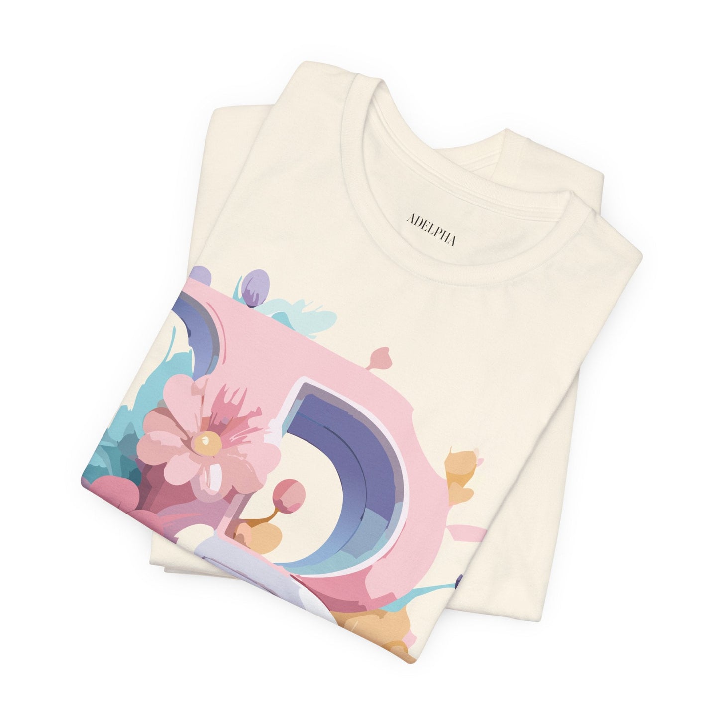 Letter B Shirt Unisex Graphic Tee By Adelpha With Vintage Inspired Artwork Short Sleeve