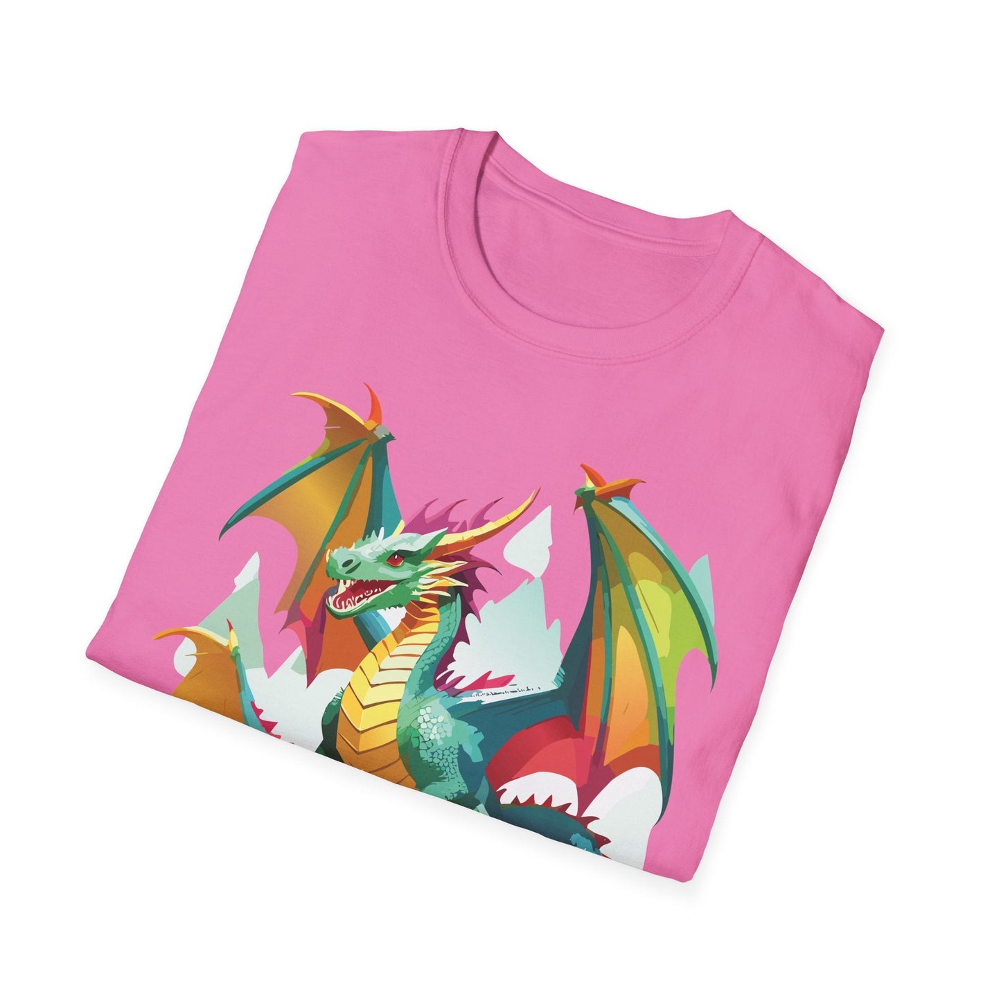 Dragon Graphic Unisex Cotton Softstyle Art Design Tee With Animals 2