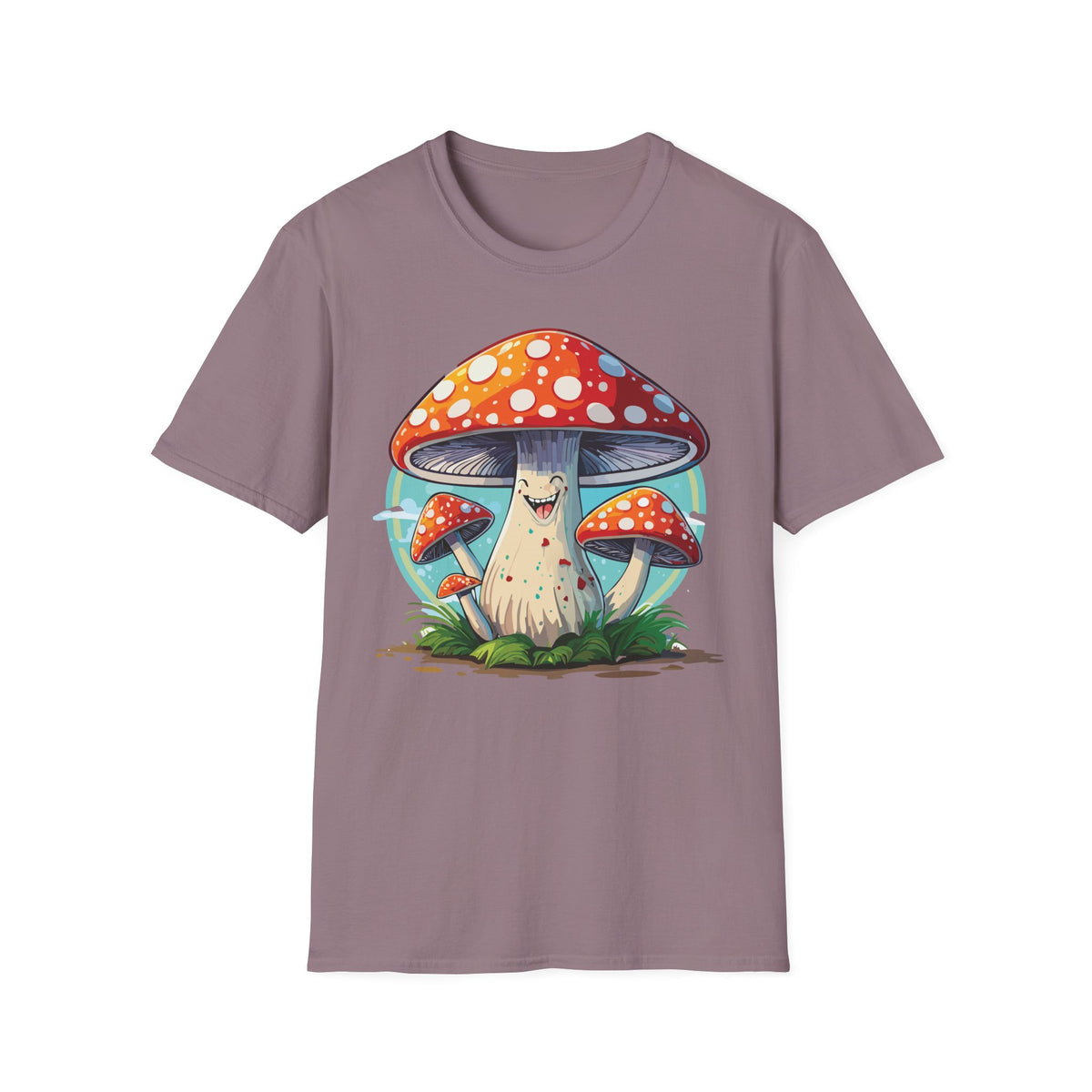 Funny Mashroom Graphic Tee Gildan Unisex 100 Cotton Tee Shirt h26