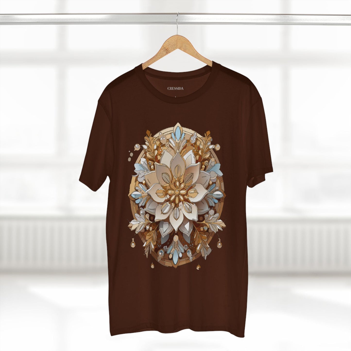Floral Graphic T-Shirt Unisex 100 Cotton Art Design with Antique Flowers Tee 19