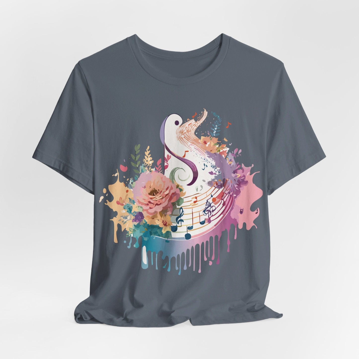 Adelpha Graphic Tee Unisex Short Sleeve Vintage Inspired Artwork Music Theme T Shirt