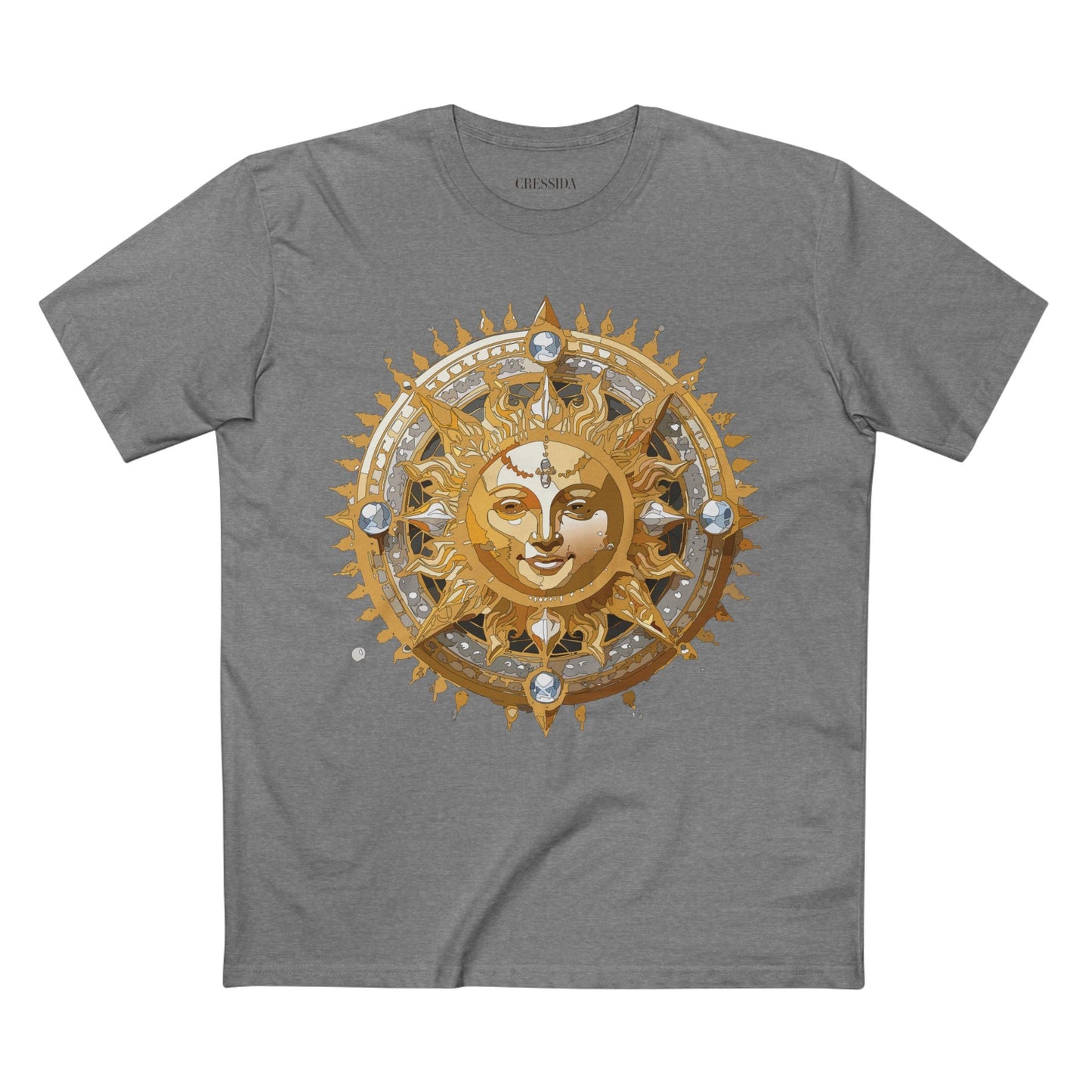 Gold Sun Graphic Unisex 100 Cotton T-Shirt with Golden Art Design 10