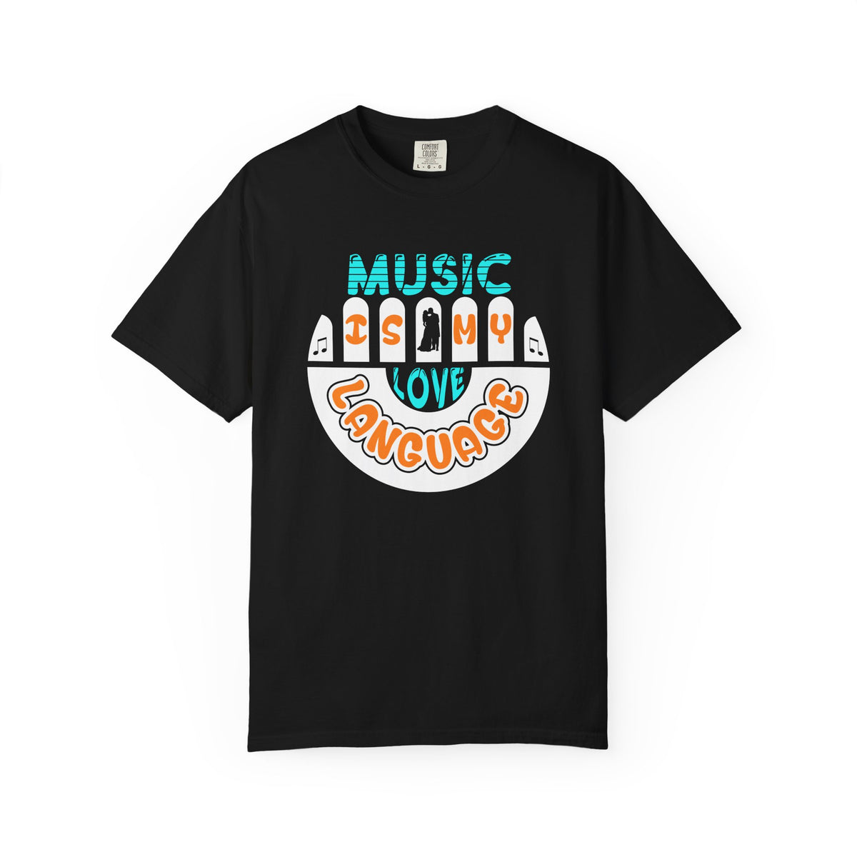 Music Is My Love Language T-shirt Retro Hand Graphic Unisex Cotton Tee 067