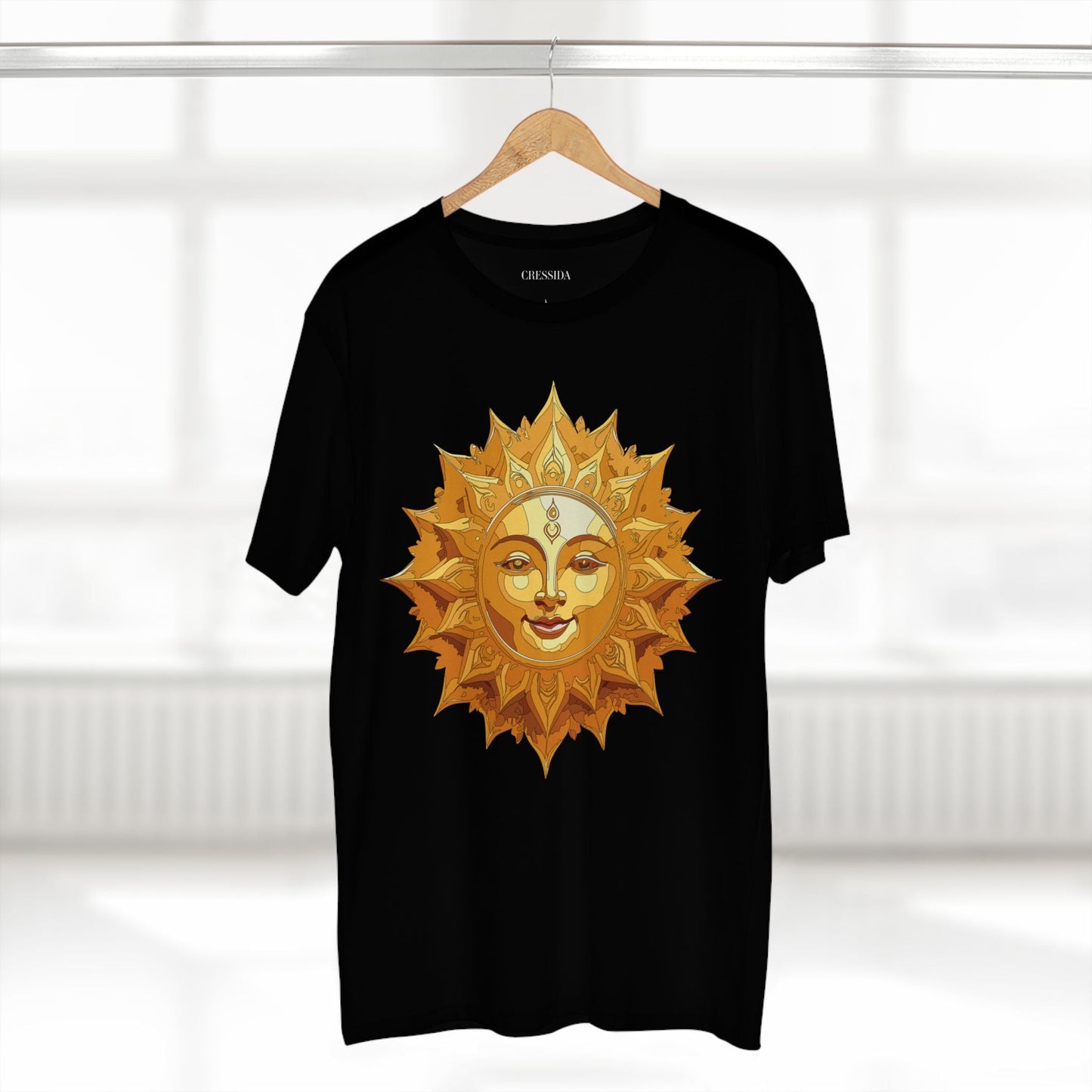 Gold Sun Graphic Unisex 100 Cotton T-Shirt with Golden Art Design 21