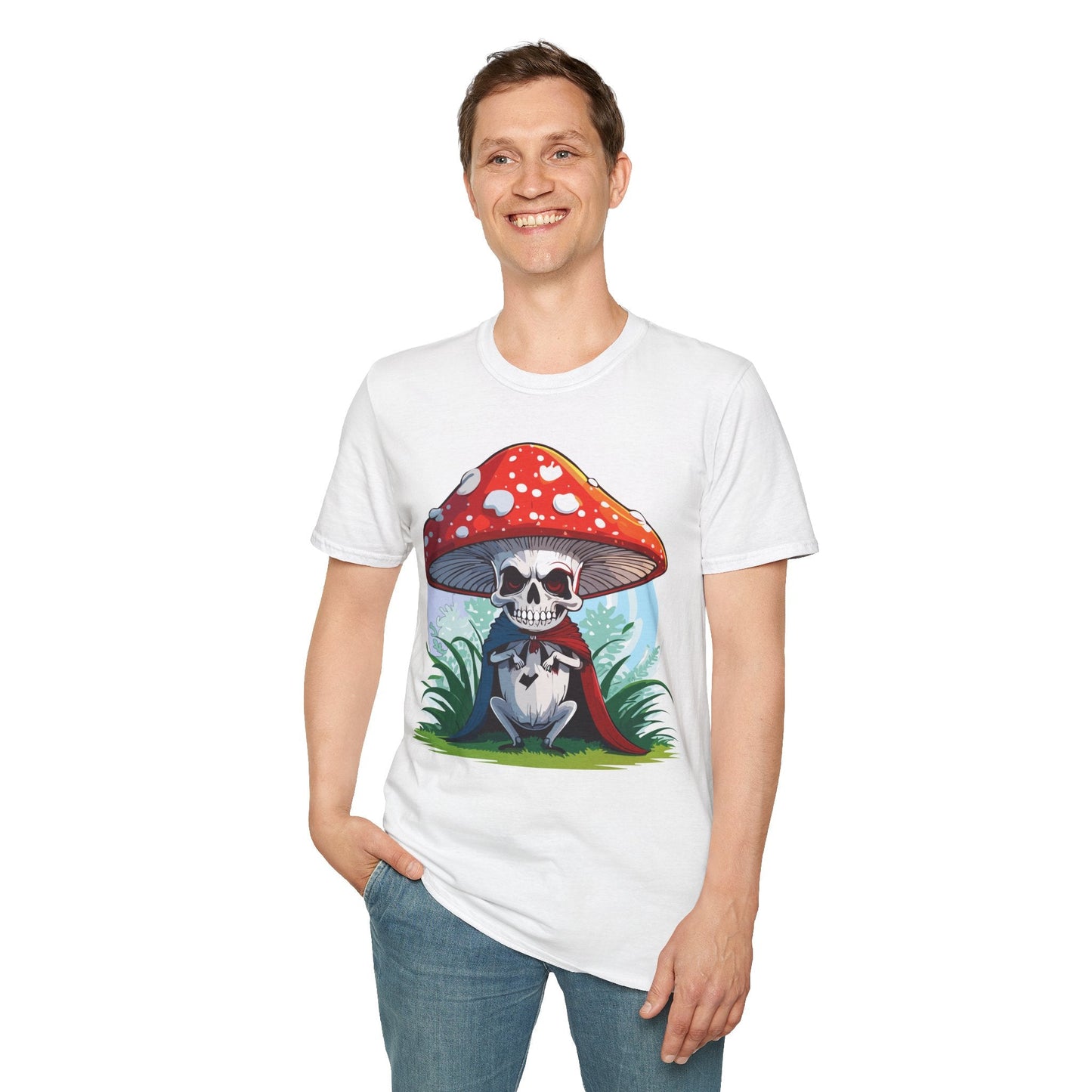 Mashroom Tee Shirt Unisex Gildan Softstyle Short Sleeve Cotton Tee With Funny Mashroom Graphic