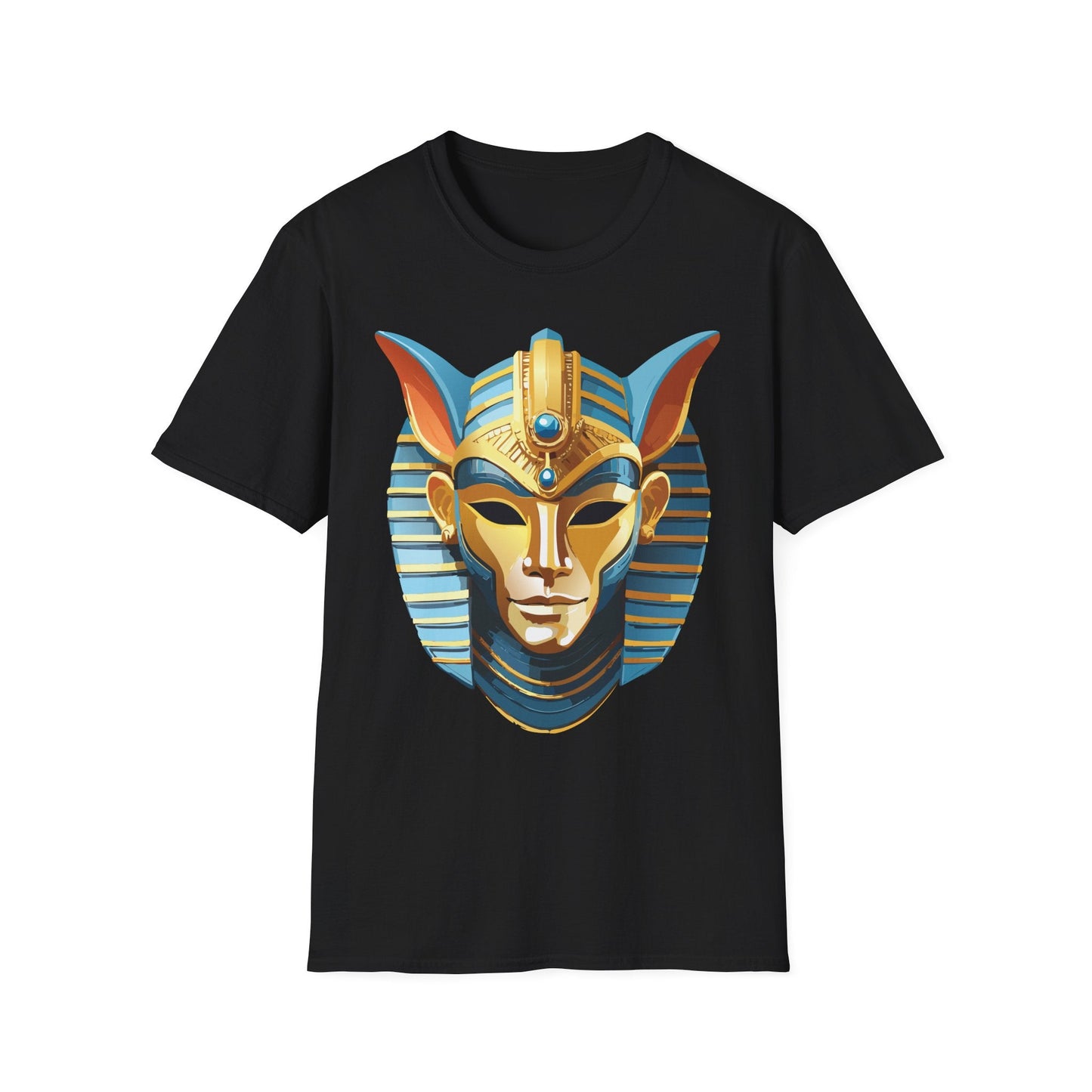 Mask Tee Shirt Unisex Softstyle Cotton Tee With Masquerade Art Design Gildan Softstyle