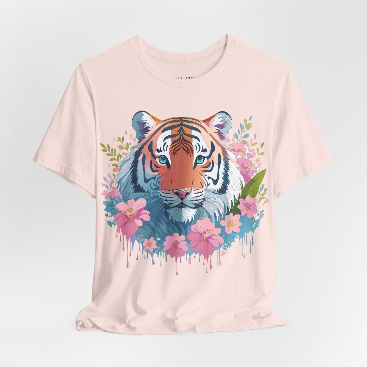 Tiger Graphic Tee Unisex Short Sleeve Jersey From Adelpha Vintage Inspired Artwork