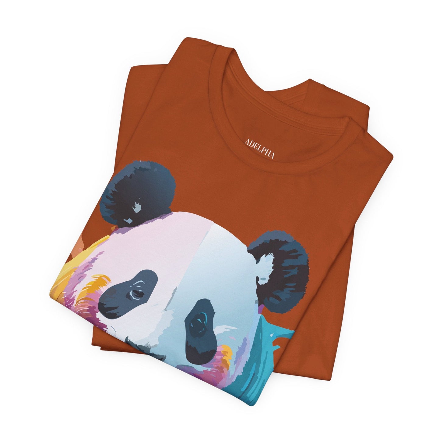 Adelpha Panda Graphic Tee Unisex Vintage Inspired Art Design Short Sleeve Shirt Edition