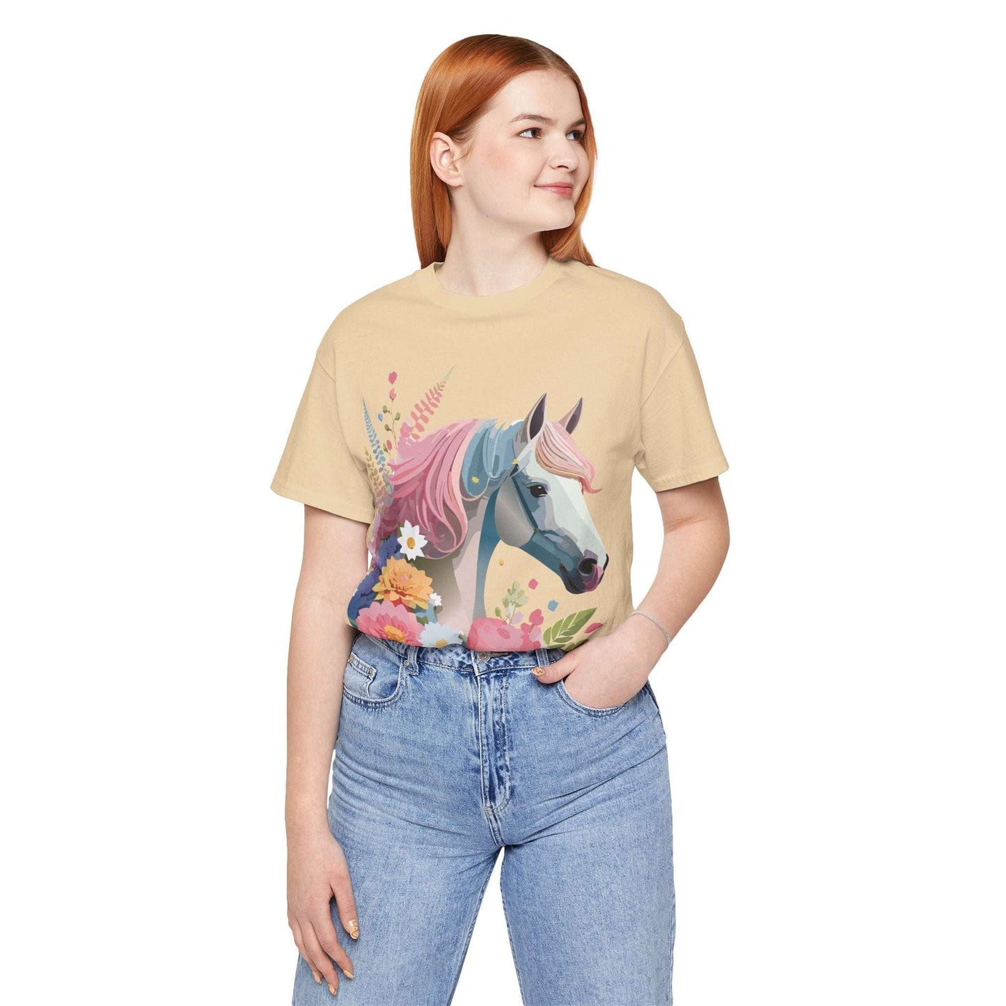 Horse Graphic Unisex 100 Cotton Vintage Animal Art T-Shirt 3