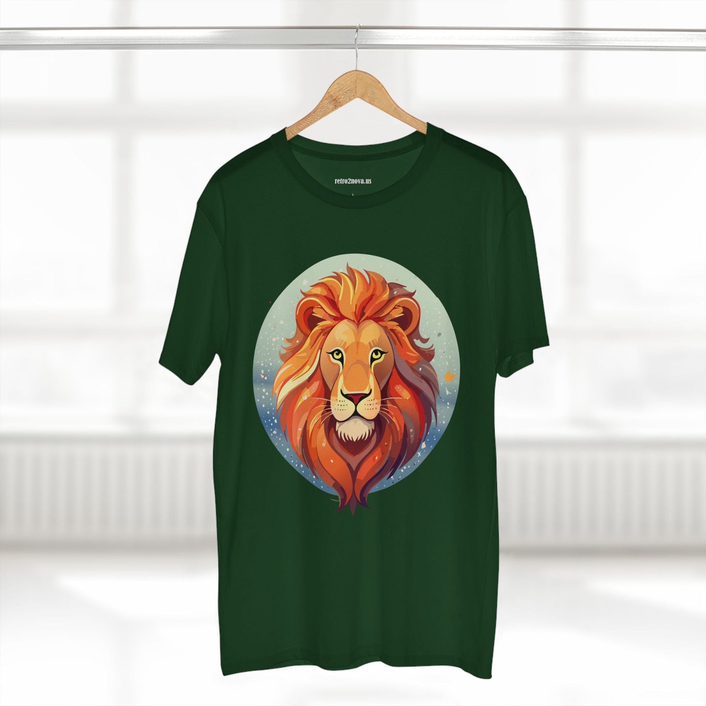 Lion Art Shirt Unisex Premium Cotton Tee With Original Art Design From Retro2Nova Art Collection Worldwide