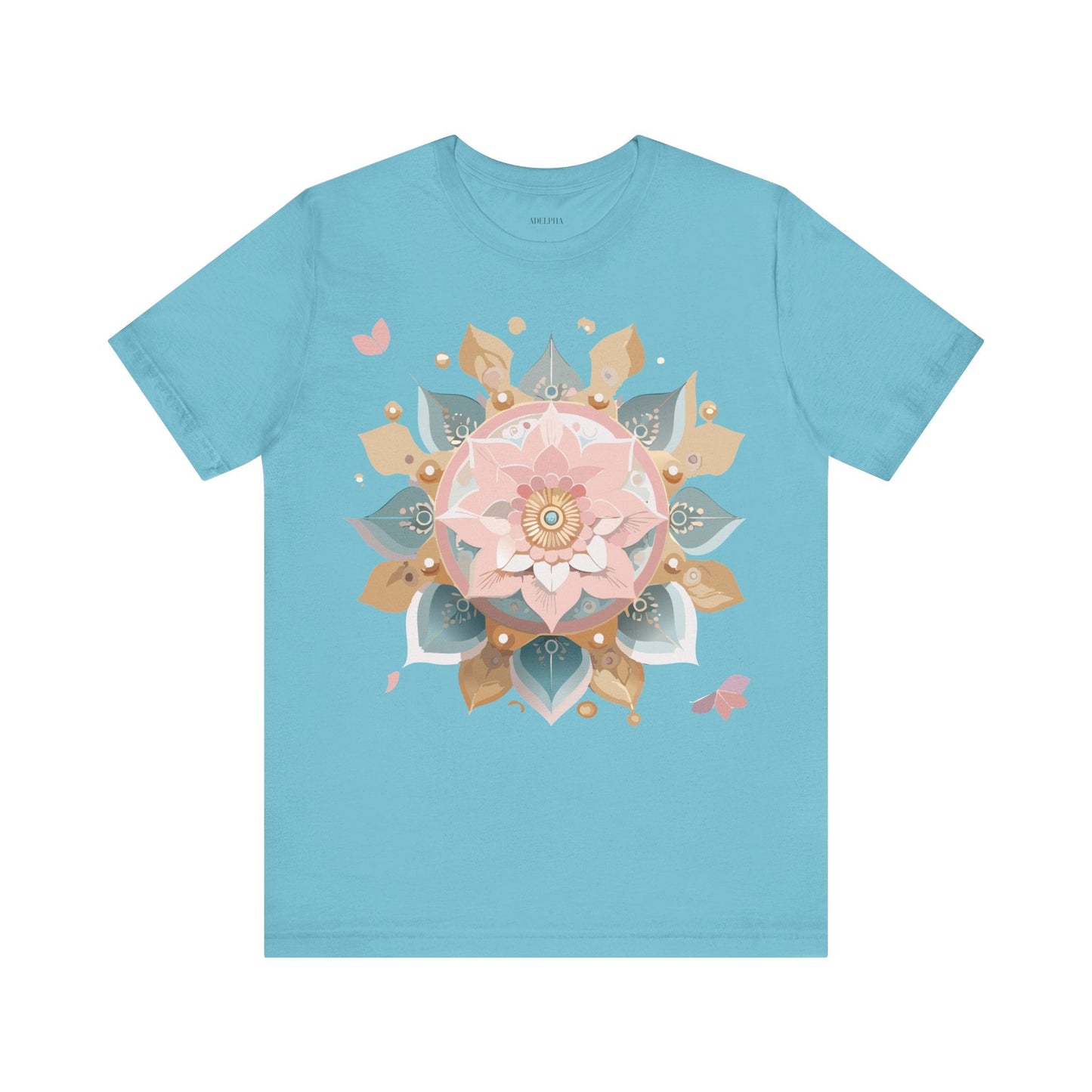 Mandala Graphic Unisex 100 Cotton Vintage Floral Artwork Tee 13