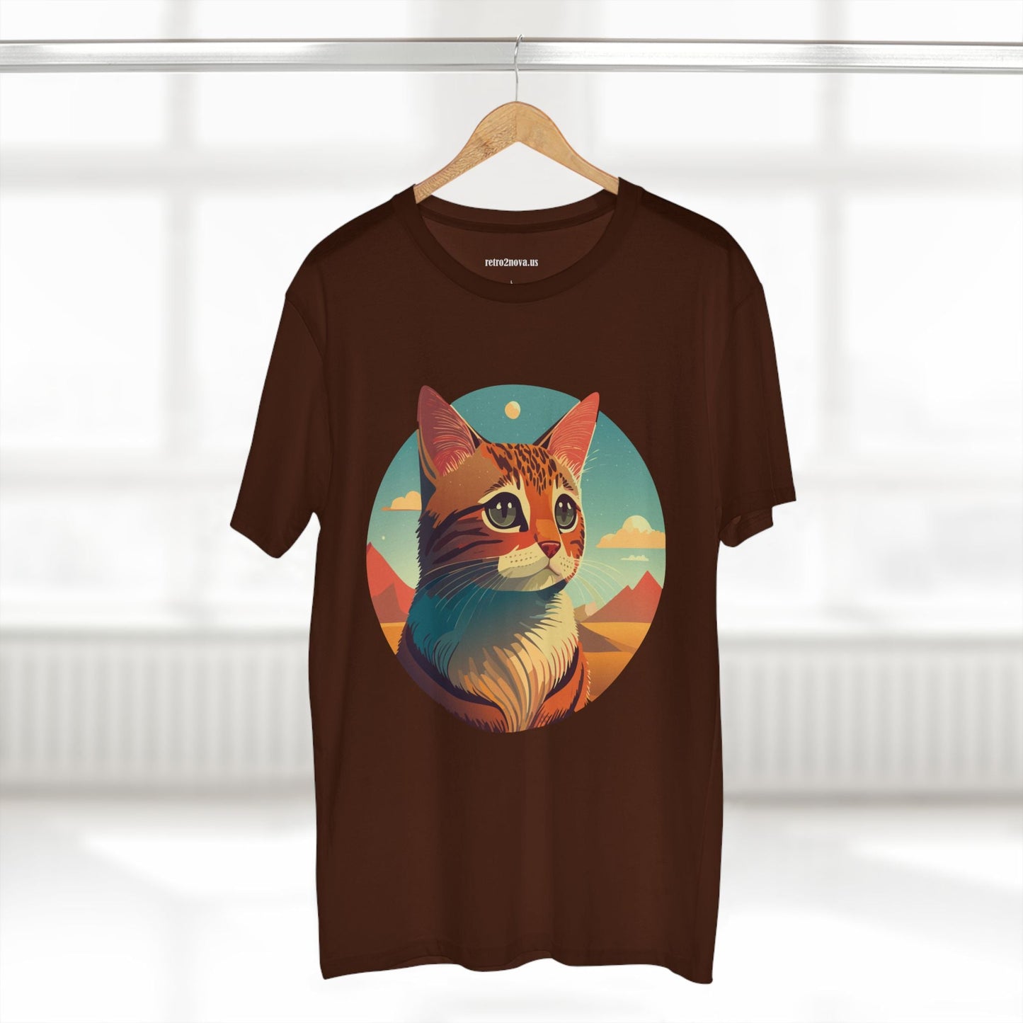 Cat Shirt Unisex Premium Cotton Tee With Original Art Design By Retro2Nova Breathable Ring Spun Cotton Soft Comfortable