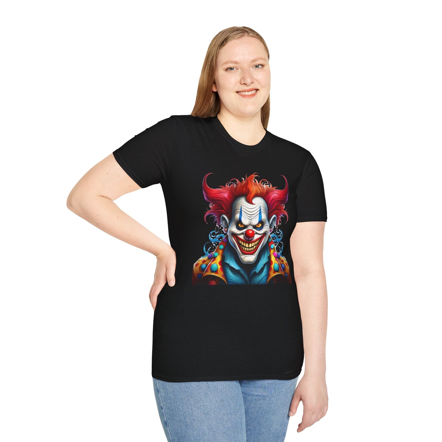 Clown Shirt Unisex Tee Circus Shirt Funny Man Shirt Scary Man Tee 100 Percent Cotton Gildan 64000