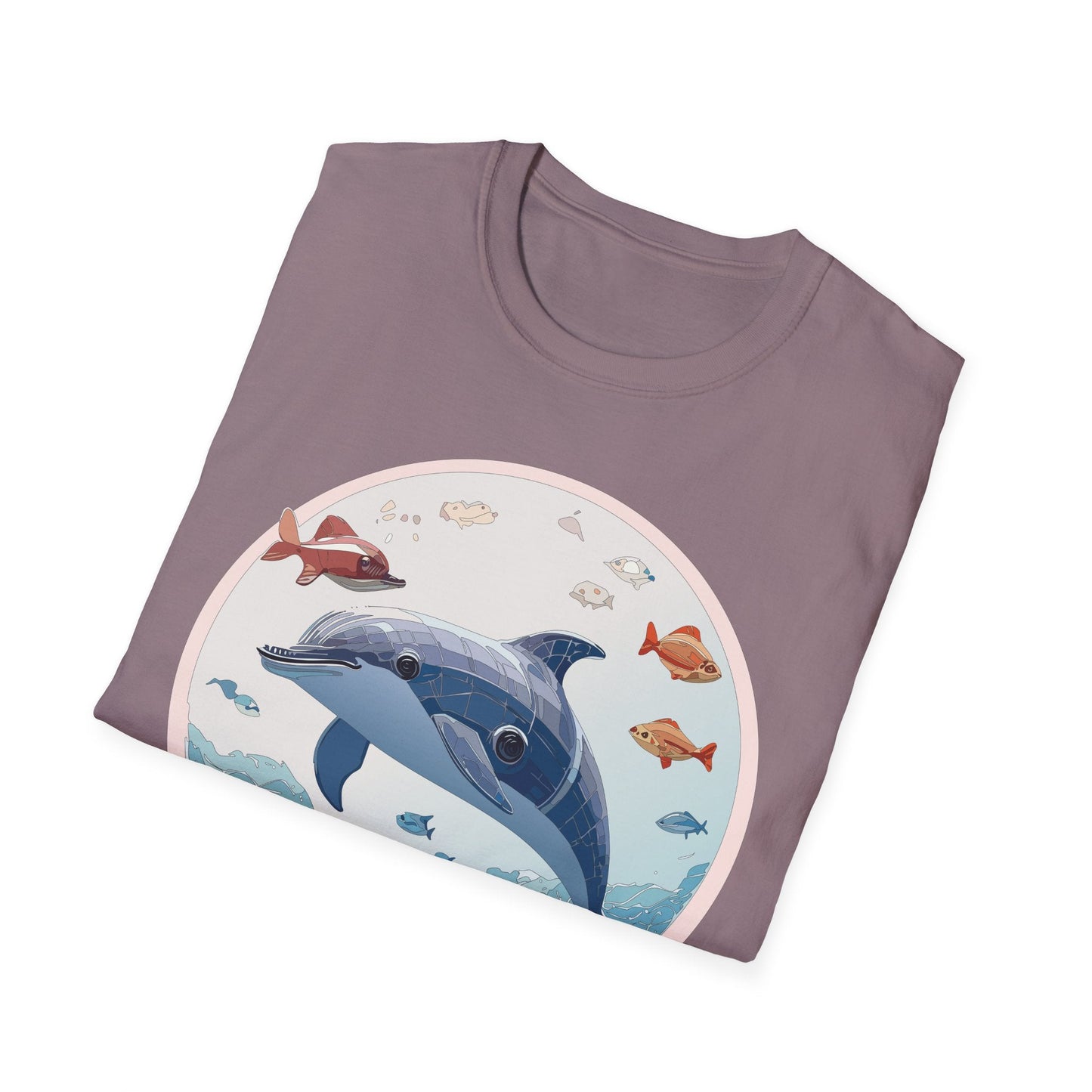 Dolphin Shirt Unisex Softstyle Tee One Hundred Percent Ring Spun Cotton Lightweight Comfort