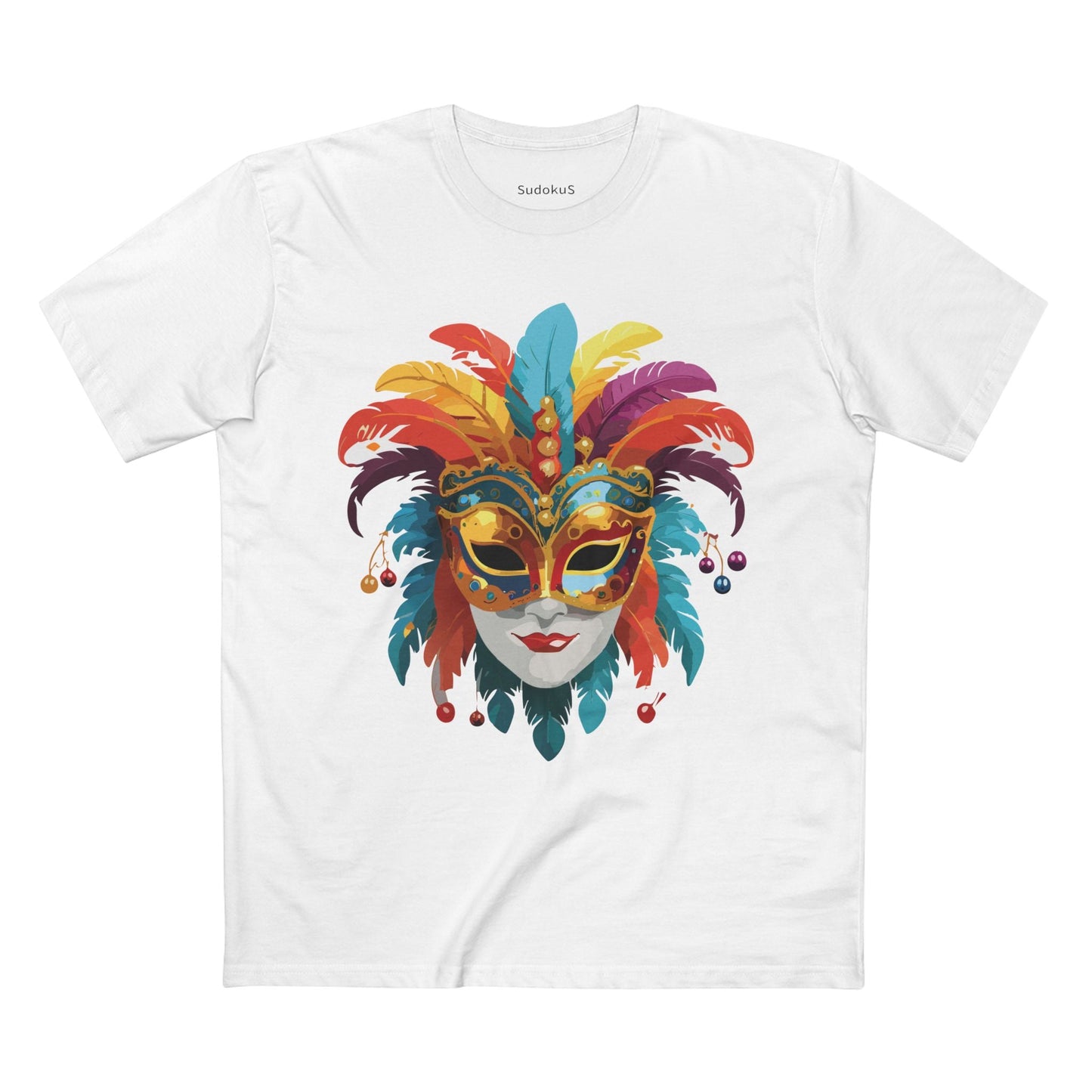 Mask Graphic Unisex 100 Cotton Staple Tee 10