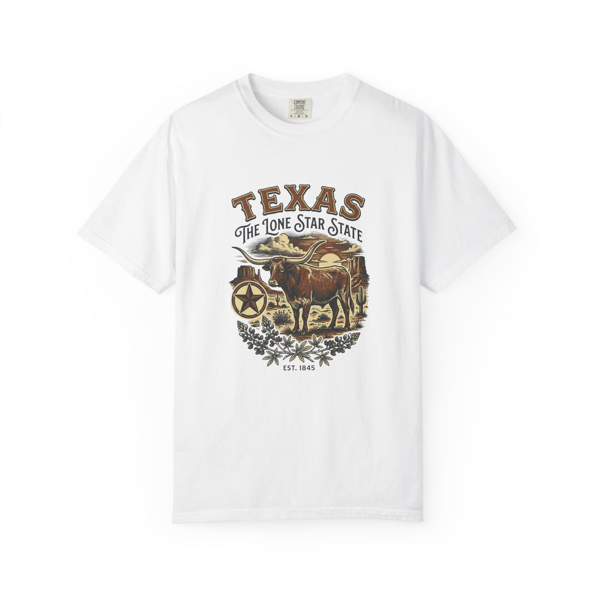Texas State Vintage Travel Tourist Graphic Tee Unisex 100 Cotton Comfort Colors T-Shirt