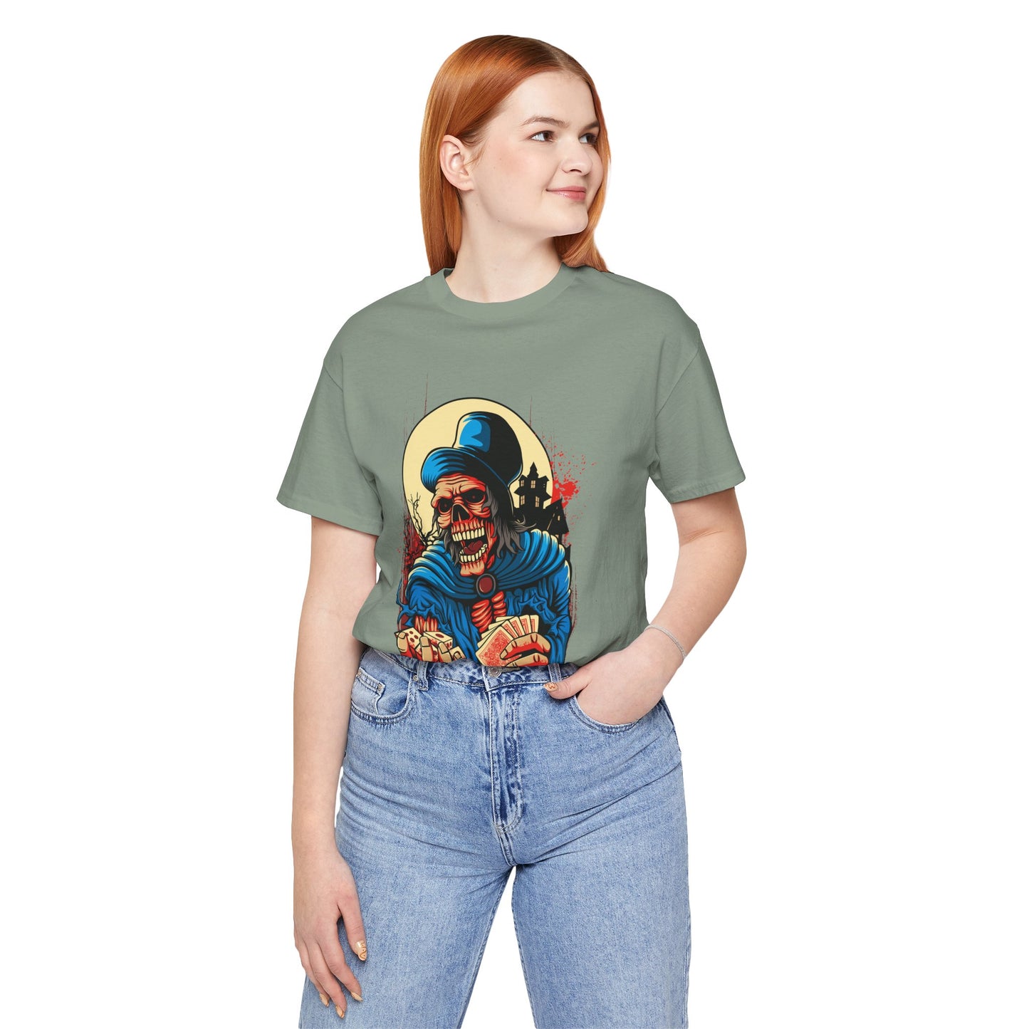 Skull Graphic Design Tee, Skull Shirt, Vintage Tees, Art Design T-Shirt, Graphic Tee, Art Shirts - 1