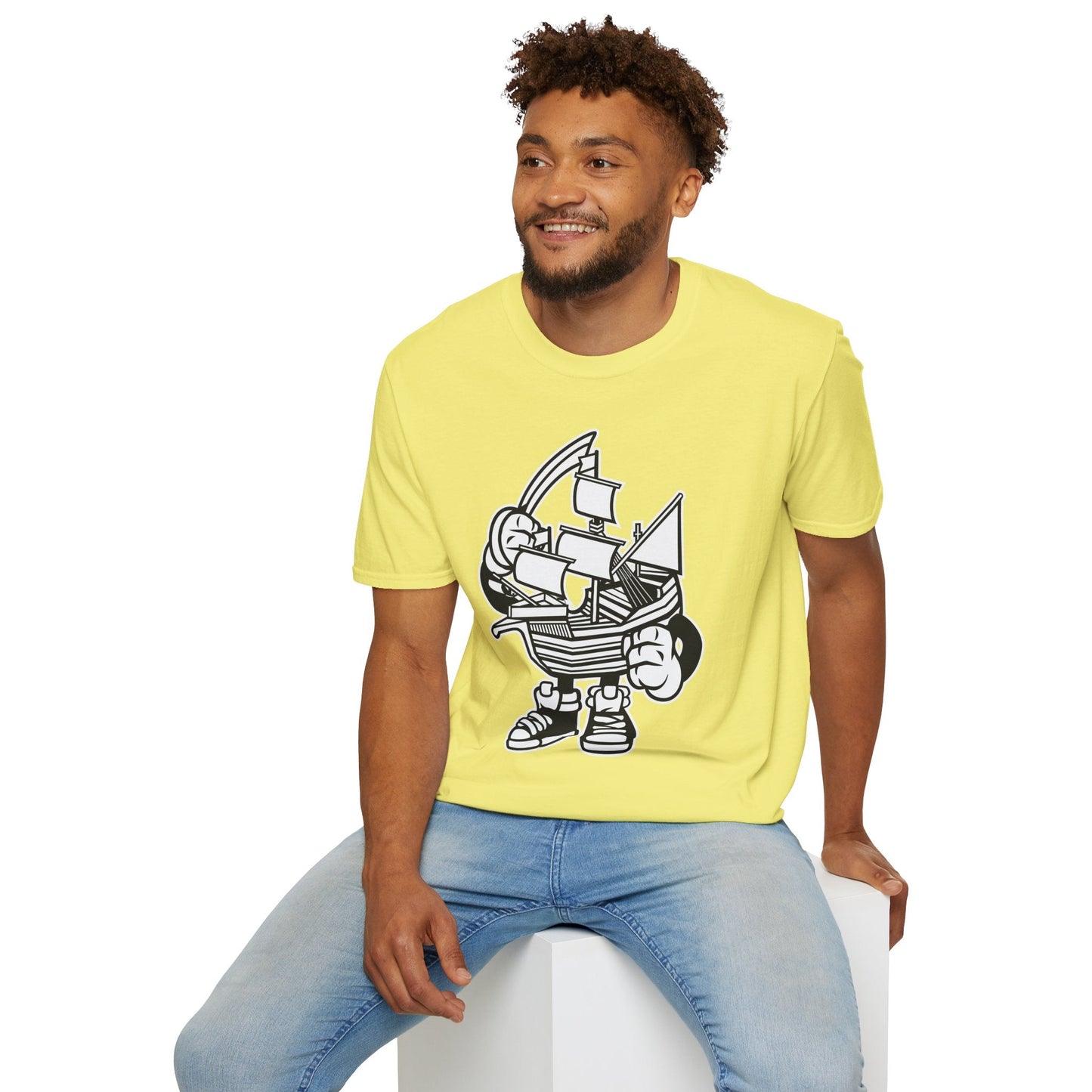 Cartoon T Shirt Animation Tee Funny Unisex Gildan Softstyle 64000 Cotton Art Design