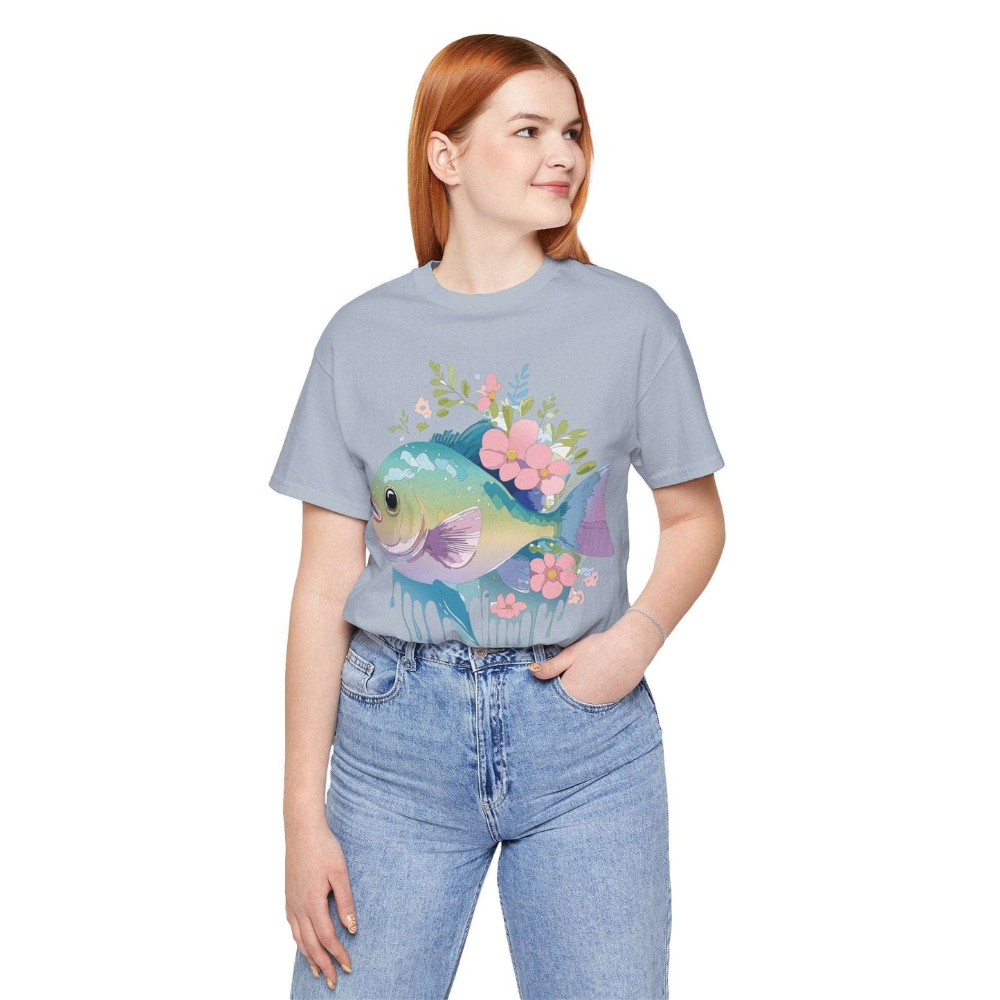 Fish Graphic Unisex 100 Cotton Vintage Artwork Tee 1