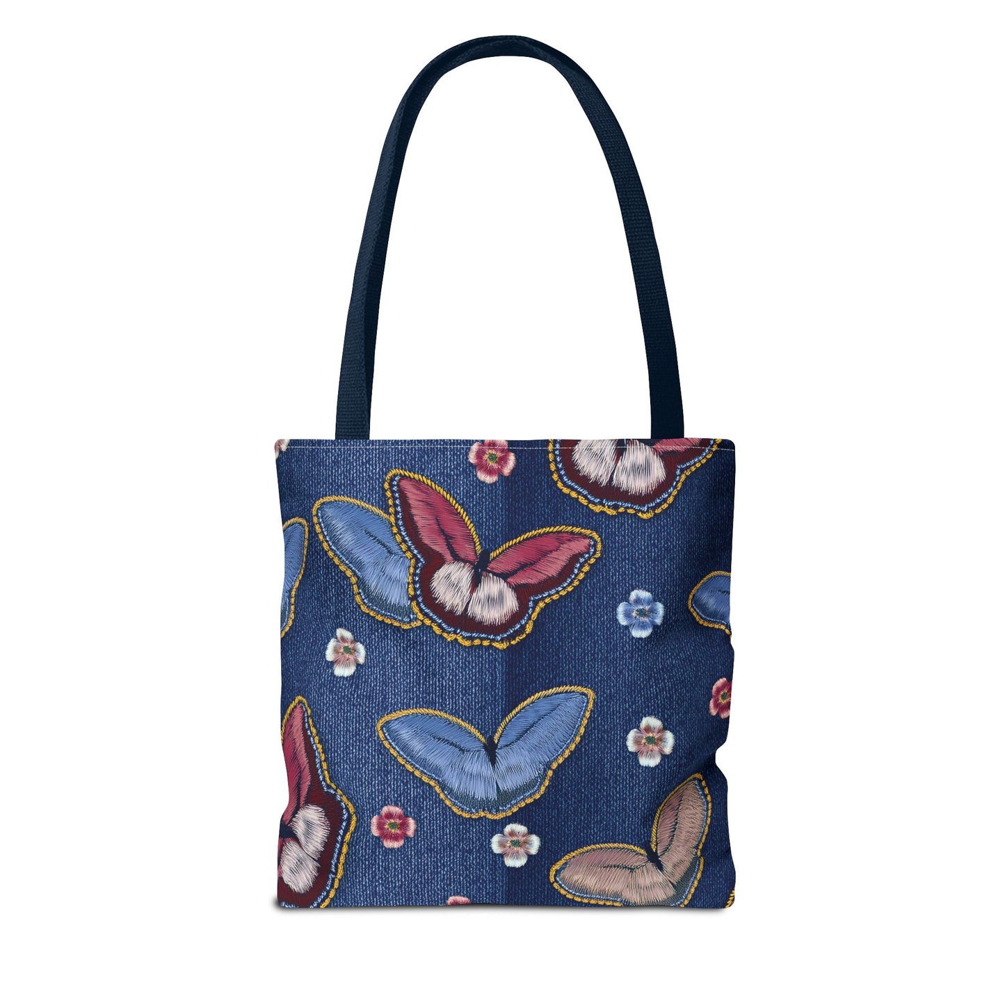 Denim Fabric Imitation Print Unisex Canvas Bag Poly Spun 3 Sizes Tote Bag 180